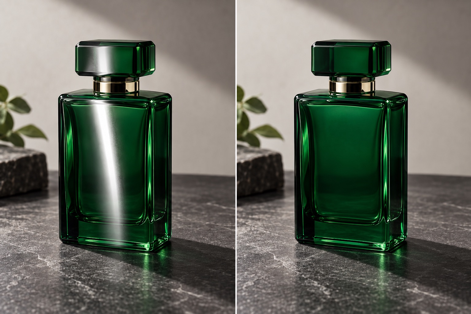 Glossy product photo with a bright highlight